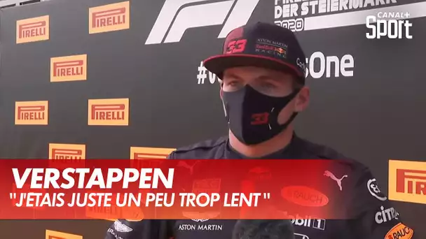 Max Verstappen : "J'étais juste un peu trop lent"