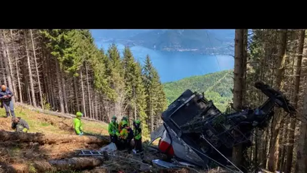 En Italie, neuf morts et deux blessés graves dans la chute d'un téléphérique