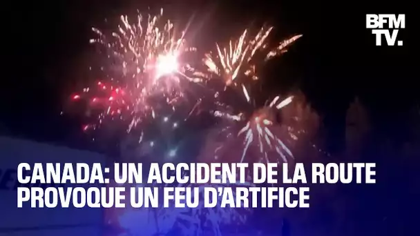 Canada: un accident de la route provoque un feu d’artifice