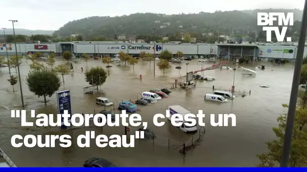 Les images impressionnantes des inondations en Ardèche, dans le Rhône, la Loire et la Haute-Loire