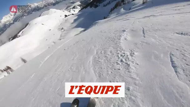 Le run spectaculaire d&#039;Hedvig Wessel en caméra embarquée - Adrénaline - Ski freeride