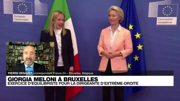 À Bruxelles, Giorgia Meloni juge "franc et positif" son échange avec les dirigeants européens