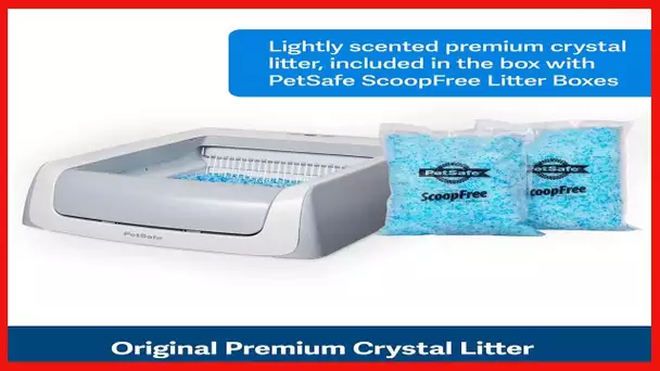 PetSafe ScoopFree Premium Crystal Cat Litter - Includes 2 Bags (4.5 lb Each) of Litter