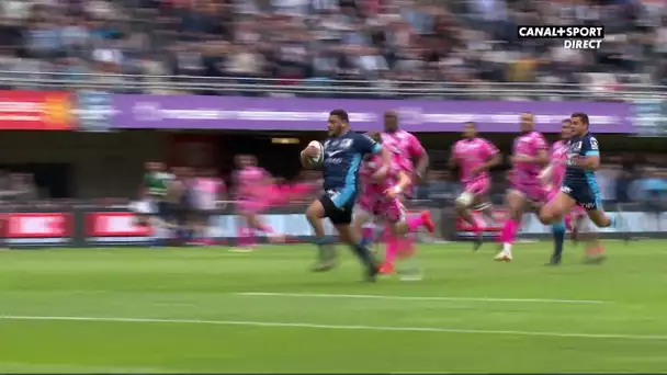 Top 14 - 25ème journée - Montpellier / Stade Français : L'essai du bonus d'Haouas face à Paris