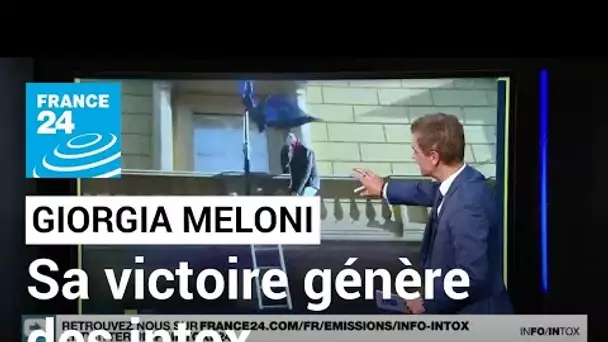 Les partisans de Giorgia Meloni ont-ils troqué un drapeau européen pour un drapeau italien ?