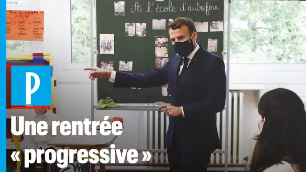 Poissy : Macron visite une école pour rassurer sur la rentrée