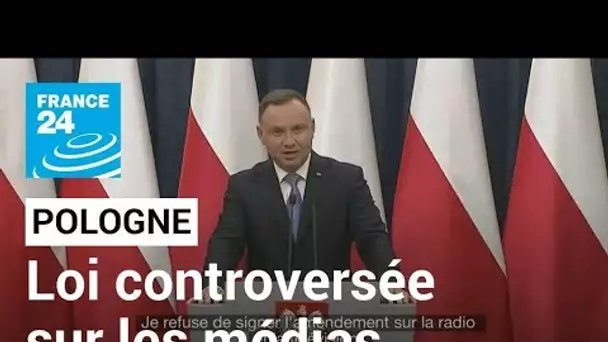 En Pologne, le président Duda met son veto à la loi controversée sur les médias • FRANCE 24