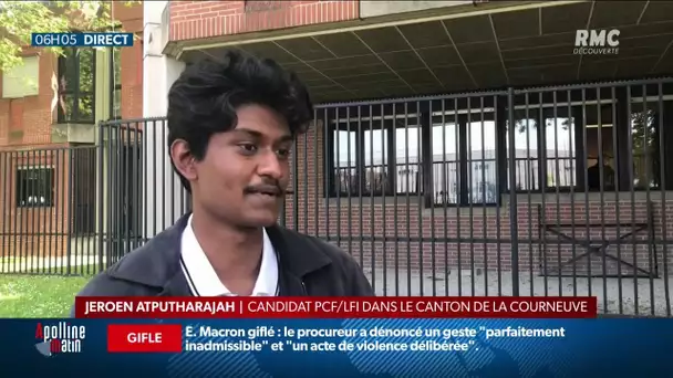 Départementales en Seine-Saint-Denis: à la Courneuve,Jeroen Atputharajah, 18 ans et candidat PCF/LFI