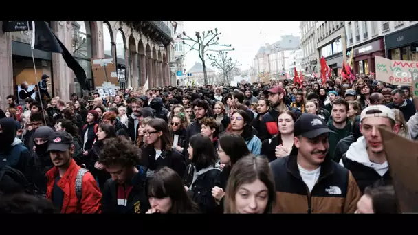 «Je suis enragée» : à Strasbourg, la colère des manifestants grandit contre la réforme des retraites