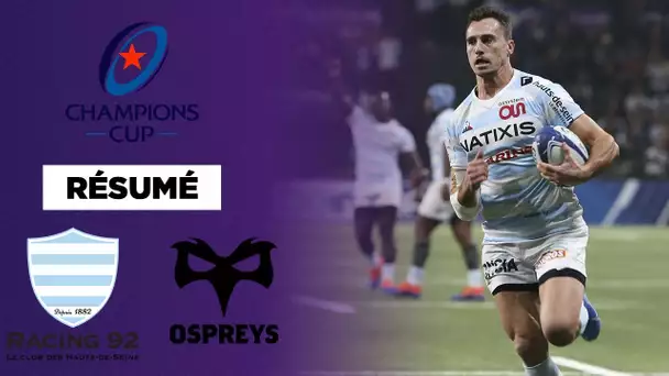 Champions Cup : Le Racing confirme contre les Ospreys