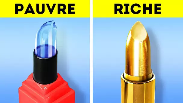 RICHE VS PAUVRE ! INCROYABLES ASTUCES ET GADGETS DE BEAUTÉ