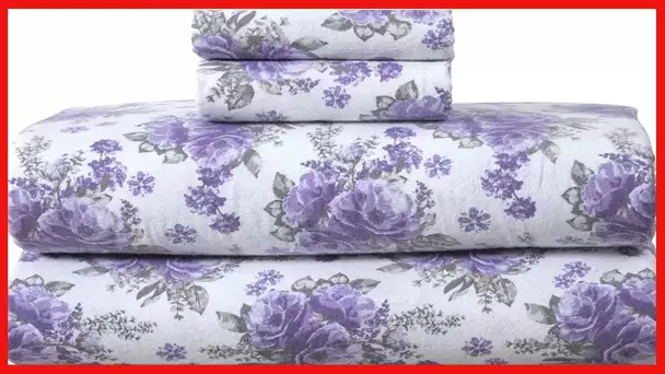 Bliss Casa 3 Piece 100% Cotton Flannel Sheet Set Twin - High GSM Deep Pockets