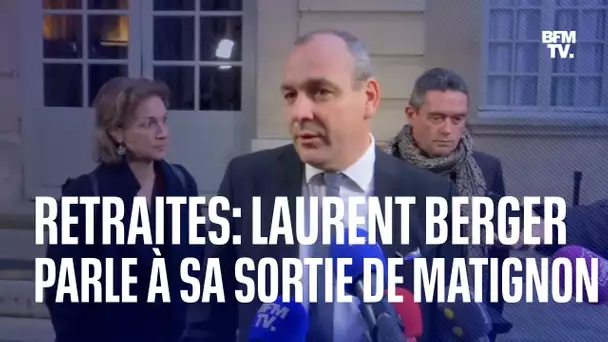 Retraites: Laurent Berger (CFDT) s'exprime à sa sortie de Matignon