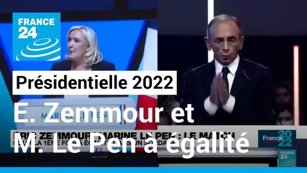 Éric Zemmour et Marine Le Pen pour la première fois à égalité dans les sondages • FRANCE 24