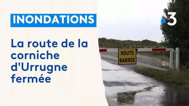 Alerte vagues-submersion: la route de la corniche d'Urrugne fermée.