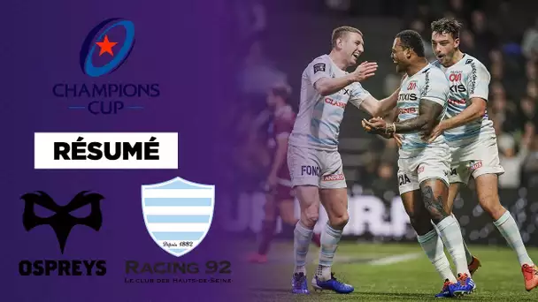 Champions Cup : Le Racing déroule face aux Ospreys en infériorité