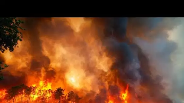 14 000 hectares de forêt ravagés en Gironde , le feu jusqu'à l'océan