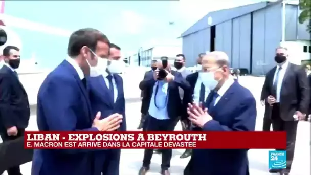 Explosions à Beyrouth : Emmanuel Macron est arrivé dans la capitale dévastée