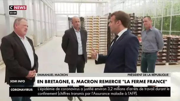 Emmanuel Macron s'est rendu en Bretagne pour remercier "la ferme France" et ses agriculteurs