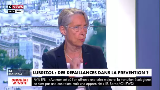 Elisabeth Borne sur Lubrizol : «La réouverture se fera sur la base de l’instruction»