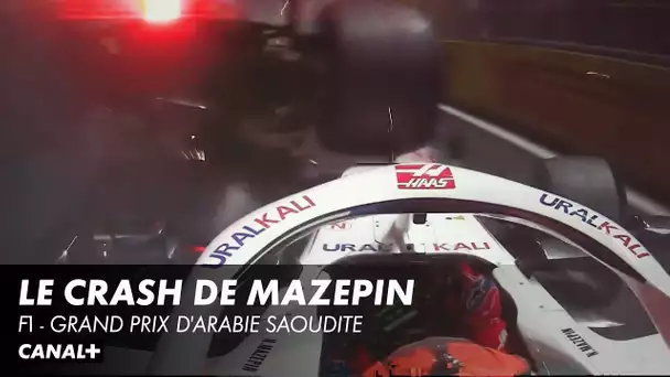 Le crash de Nikita Mazepin sous tous les angles - GP d'Arabie Saoudite