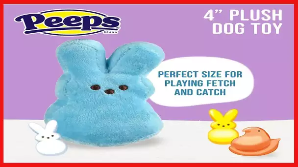 Peeps For Pets Mini Plush Bunny Dog Toys, 2 Piece Assorted Colors | 4 Inch Small Fabric Plush Dog