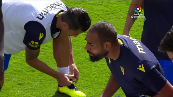 Calentamiento Cádiz CF vs Atlético de Madrid