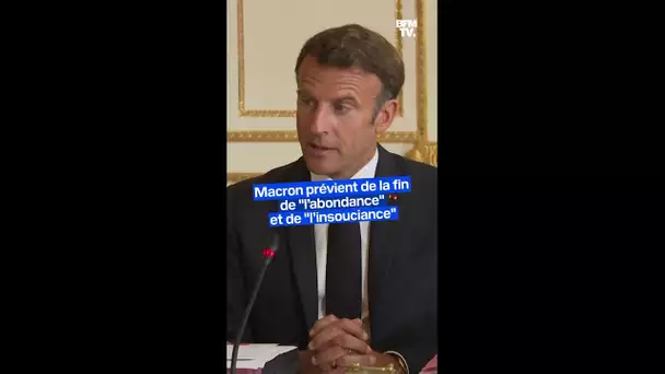 Emmanuel Macron prévient de la fin de "l'abondance" et de "l'insouciance" en cette rentrée