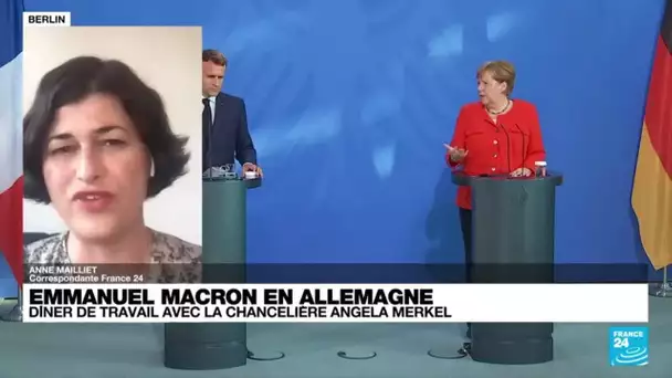 Emmanuel Macron en Allemagne : diner de travail avec la chancelière Angela Merkel