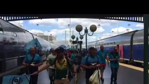 Arrivée des supporters Gare du Nord à Paris