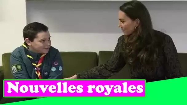 Kate rencontre un scout qui a collecté 8 000 £ pour son organisme de bienfaisance en santé mentale e