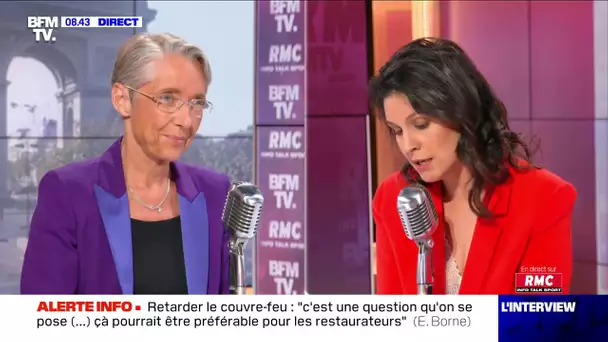 Elisabeth Borne face à Apolline de Malherbe en direct  - 27/04