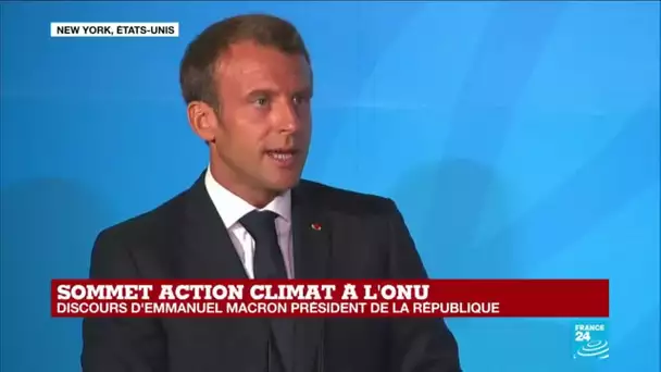 REPLAY - Emmanuel Macron s'exprime au Sommet de l'ONU sur le climat à New York