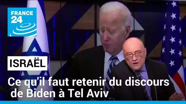 Aide à Gaza, solution à deux États...ce qu'il faut retenir du discours de Biden à Tel Aviv