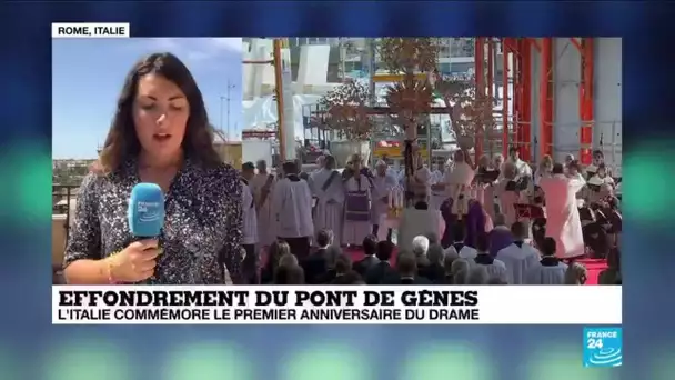 "Le temps des hommages en Italie", un an après l'effondrement du pont de Gênes