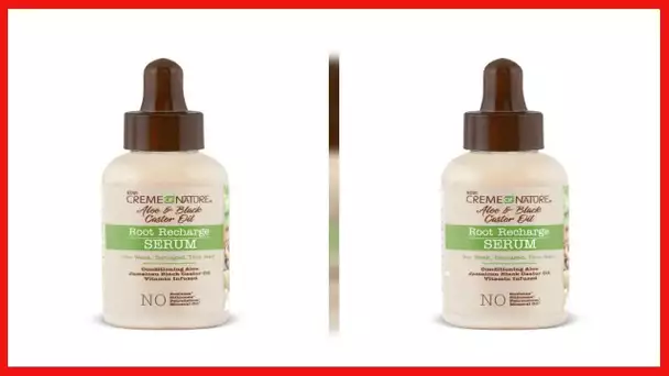 Root Recharge Serum by Creme of Nature, Aloe & Black Castor Oil Formula, for Weak, Damaged, Thin