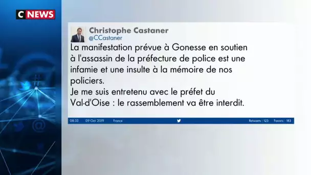 Attaque à la Préfecture de police : C. Castaner interdit un rassemblement de soutien au tueur