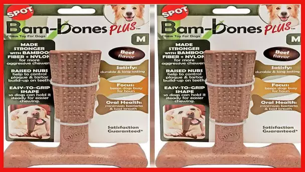 SPOT by Ethical Products - Bambone Plus – Easy Grip Durable Dog Chew Toy for Aggressive Chewers