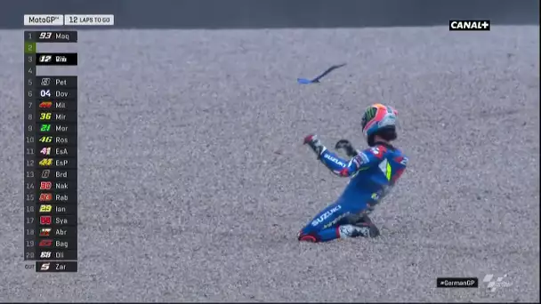 La chute d'Alex Rins !