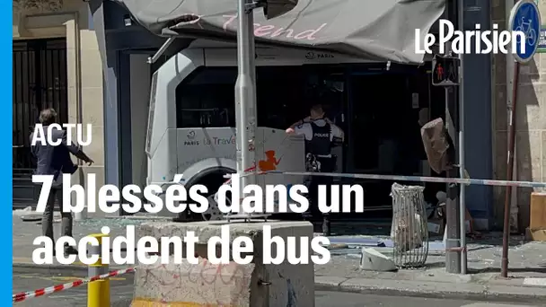 Paris : un bus s’encastre dans la vitrine d’un magasin, sept blessés dont deux graves