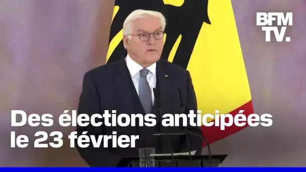 Le président allemand annonce la dissolution du Parlement et de nouvelles élections législatives