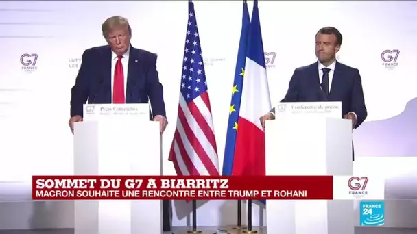 G7 à Biarritz : "j'ai informé Trump de la visite du ministre iranien" a déclaré Emmanuel Macron