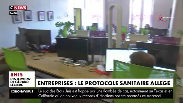 Entreprises : le protocole sanitaire allégé