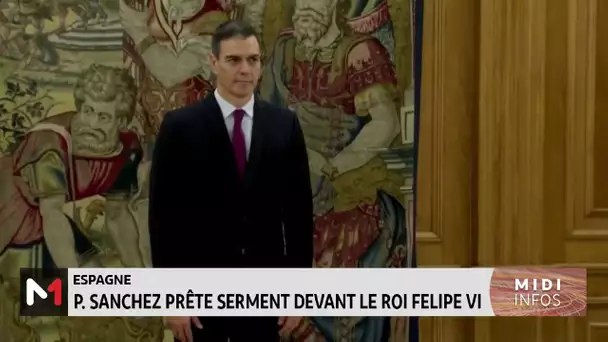 Pedro Sanchez prête serment devant le Roi Felipe VI d'Espagne