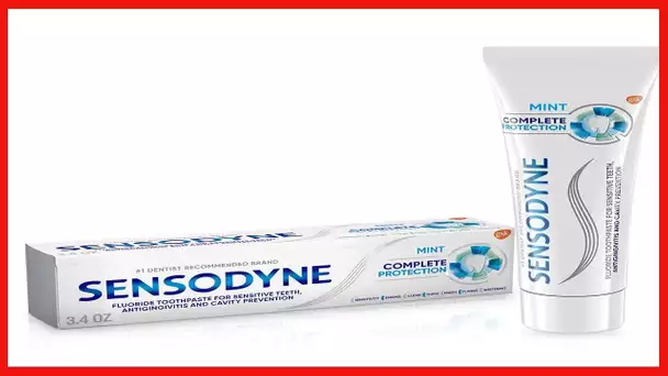 Sensodyne Sensitive Toothpaste for Sensitive Teeth Complete Protection, 3.4 Oz