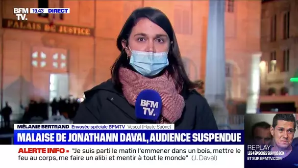 Jonathann Daval évacué après un malaise, l'audience suspendue