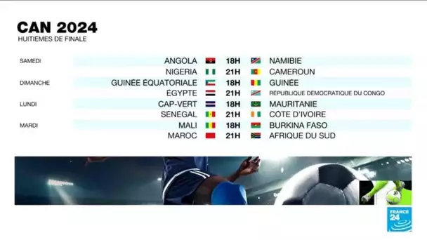 CAN 2024 : Découvrez le programme complet des huitièmes de finale • FRANCE 24