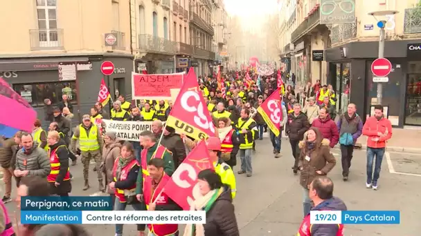 Perpignan : manifestation contre la réforme des retraites 16 janvier 2020