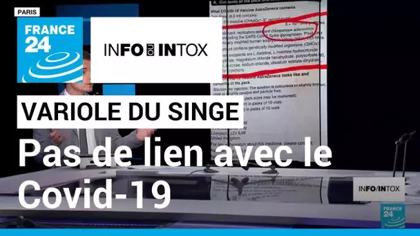 Variole du singe : aucun rapport avec les vaccins contre le Covid-19 • FRANCE 24