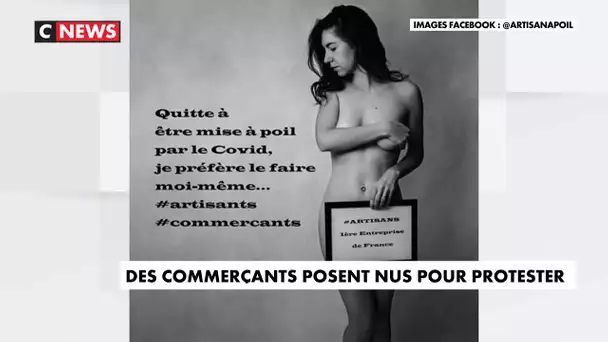 Confinement : des commerçants posent nus pour protester